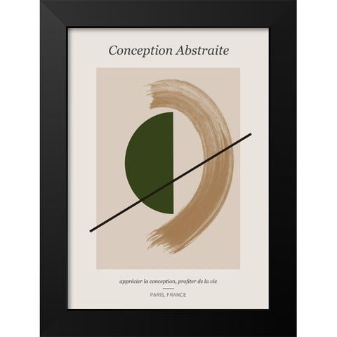 Conception Abstraite Black Modern Wood Framed Art Print by Ratcliffe, Tiffany