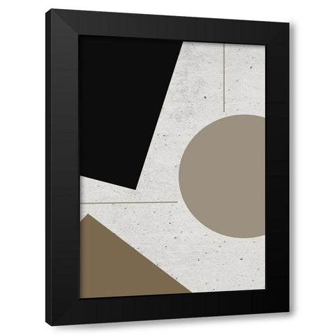 Concrete Shapes No.1 Black Modern Wood Framed Art Print by Ratcliffe, Tiffany