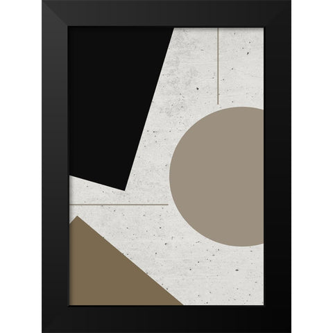 Concrete Shapes No.1 Black Modern Wood Framed Art Print by Ratcliffe, Tiffany