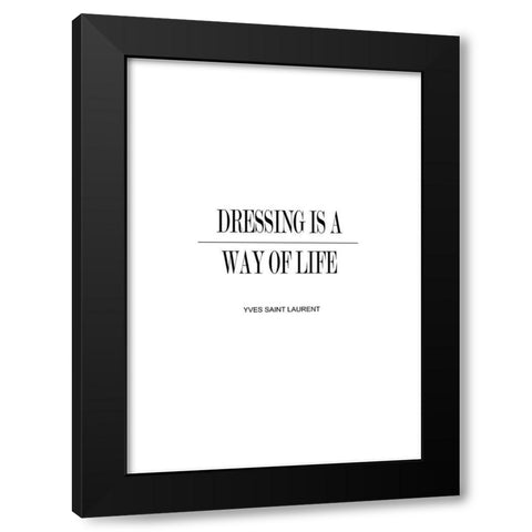 Dressing YSL Black Modern Wood Framed Art Print by Mi, Suki