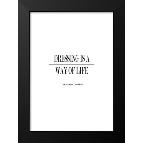Dressing YSL Black Modern Wood Framed Art Print by Mi, Suki