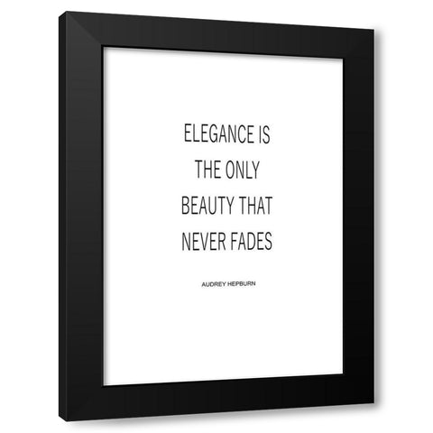 Elegance Black Modern Wood Framed Art Print by Mi, Suki