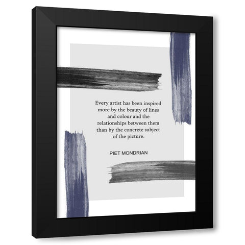 Every Artist Black Modern Wood Framed Art Print by Ratcliffe, Tiffany