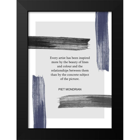 Every Artist Black Modern Wood Framed Art Print by Ratcliffe, Tiffany