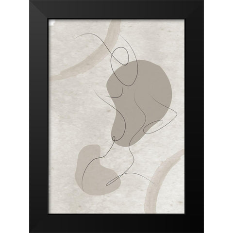 Figure 01 Black Modern Wood Framed Art Print by Ratcliffe, Tiffany