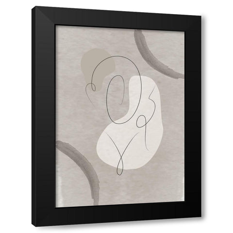 Figure 02 Black Modern Wood Framed Art Print with Double Matting by Ratcliffe, Tiffany