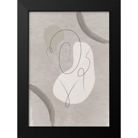 Figure 02 Black Modern Wood Framed Art Print by Ratcliffe, Tiffany