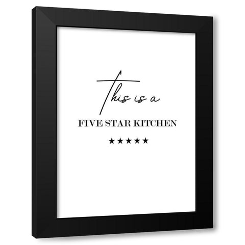 Five Star Kitchen Black Modern Wood Framed Art Print by Mi, Suki