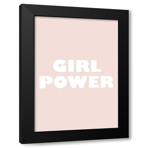 Girl Power Black Modern Wood Framed Art Print with Double Matting by Mi, Suki
