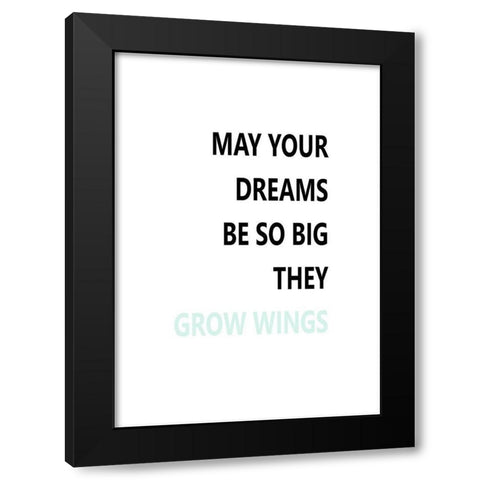 Grow Wings Black Modern Wood Framed Art Print with Double Matting by Mi, Suki