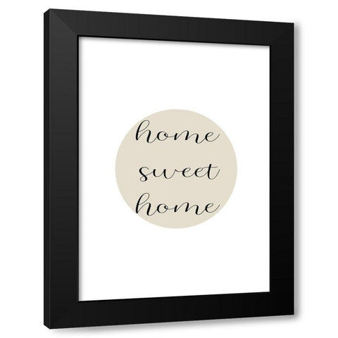 Home Sweet Home Black Modern Wood Framed Art Print with Double Matting by Mi, Suki
