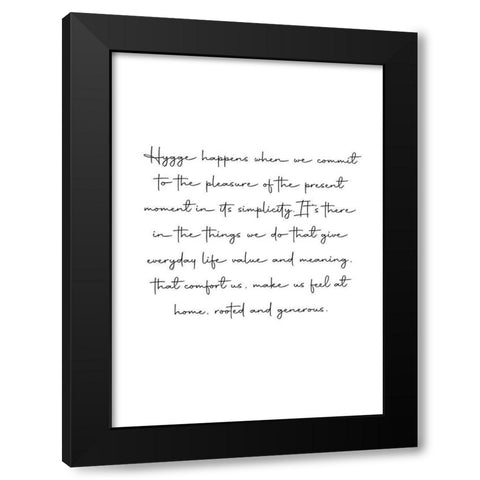 Hygge Happens Black Modern Wood Framed Art Print with Double Matting by Mi, Suki