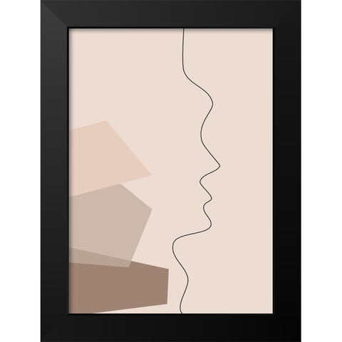 In Your Thoughts No.1 Black Modern Wood Framed Art Print by Ratcliffe, Tiffany