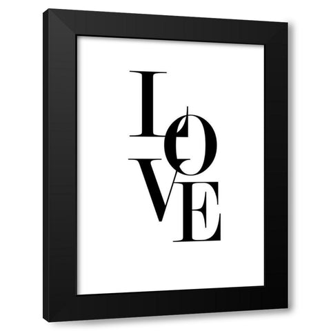 Love Black Modern Wood Framed Art Print with Double Matting by Mi, Suki