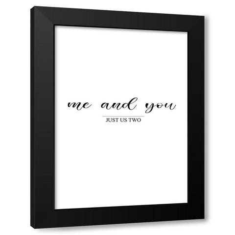 Me and You Black Modern Wood Framed Art Print with Double Matting by Mi, Suki