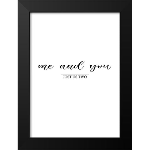 Me and You Black Modern Wood Framed Art Print by Mi, Suki