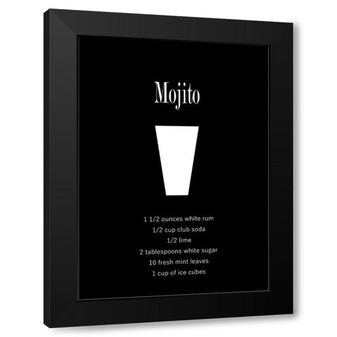 Mojito Black Modern Wood Framed Art Print with Double Matting by Mi, Suki