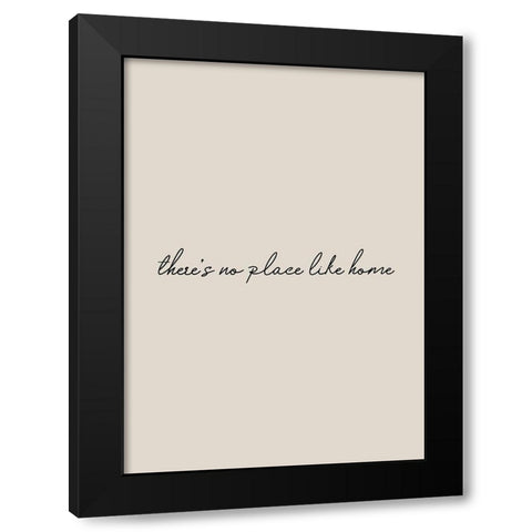 No Place Like Home Black Modern Wood Framed Art Print with Double Matting by Mi, Suki