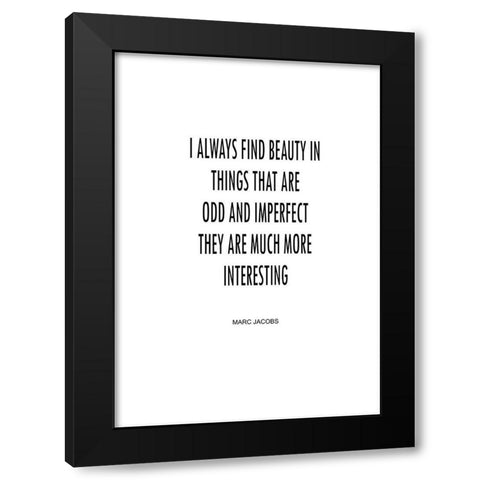 Odd and Imperfect Black Modern Wood Framed Art Print with Double Matting by Mi, Suki