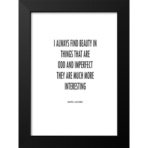 Odd and Imperfect Black Modern Wood Framed Art Print by Mi, Suki