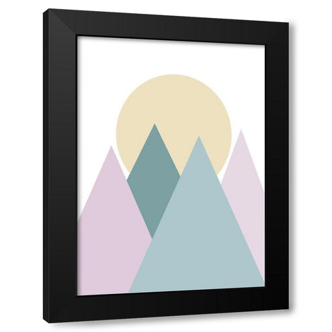 Pastel Sunset Black Modern Wood Framed Art Print with Double Matting by Ratcliffe, Tiffany