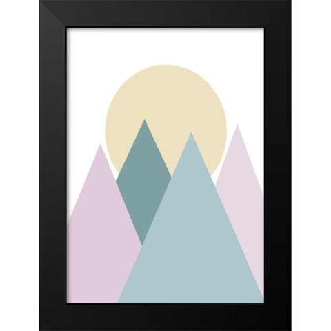 Pastel Sunset Black Modern Wood Framed Art Print by Ratcliffe, Tiffany