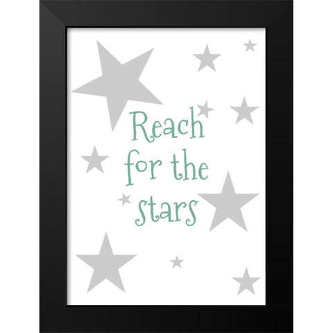 Reach for the Stars Black Modern Wood Framed Art Print by Mi, Suki