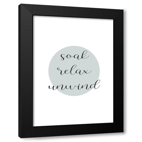 Relax-Unwind Black Modern Wood Framed Art Print with Double Matting by Mi, Suki