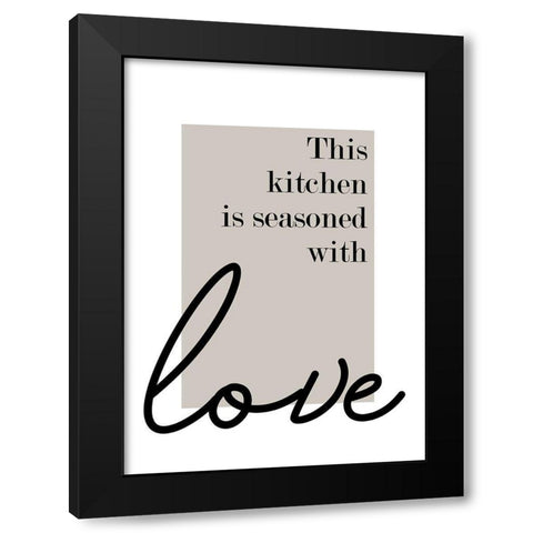 Seasoned with Love Black Modern Wood Framed Art Print with Double Matting by Mi, Suki