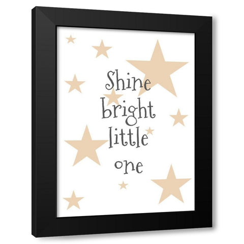 Shine Bright Black Modern Wood Framed Art Print by Mi, Suki