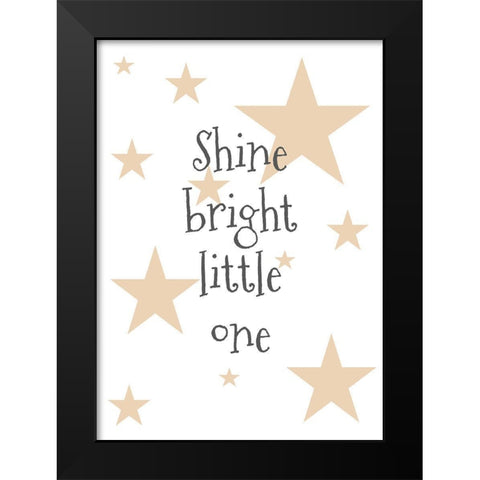 Shine Bright Black Modern Wood Framed Art Print by Mi, Suki