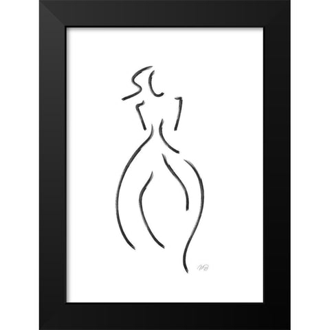 Simple Sketch - Chloe Black Modern Wood Framed Art Print by Ratcliffe, Tiffany