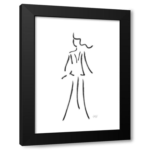 Simple Sketch - Yves Black Modern Wood Framed Art Print by Ratcliffe, Tiffany