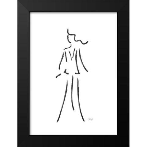 Simple Sketch - Yves Black Modern Wood Framed Art Print by Ratcliffe, Tiffany