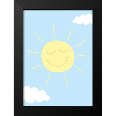 Sunshine Black Modern Wood Framed Art Print by Hollie, Jasmine