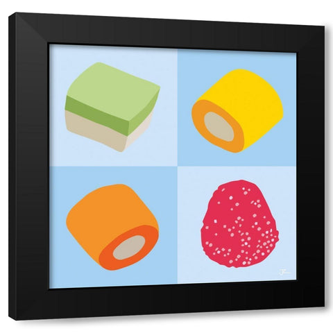 Sweets No.2 Black Modern Wood Framed Art Print with Double Matting by Hollie, Jasmine