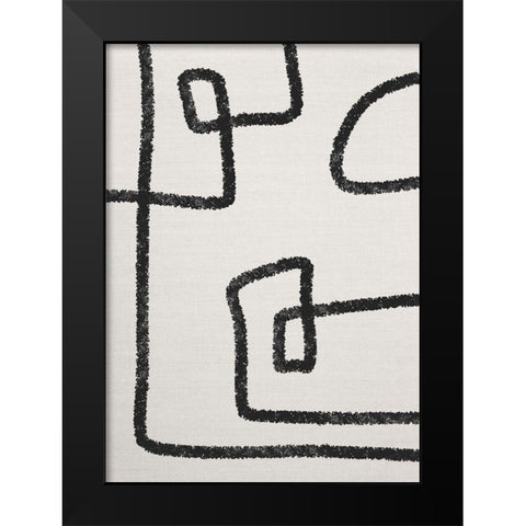 The Journey No.1 Black Modern Wood Framed Art Print by Ratcliffe, Tiffany