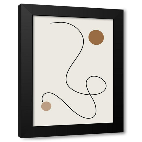 The Line No.1 Black Modern Wood Framed Art Print with Double Matting by Ratcliffe, Tiffany