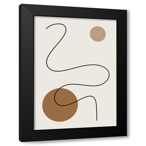 The Line No.2 Black Modern Wood Framed Art Print by Ratcliffe, Tiffany