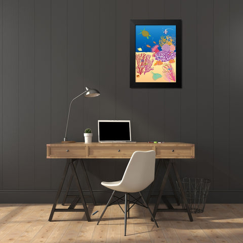 Underwater No.1 Black Modern Wood Framed Art Print by Hollie, Jasmine