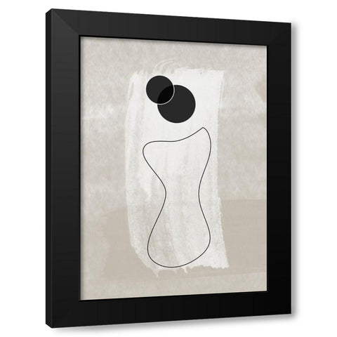 Vase No.1 Black Modern Wood Framed Art Print by Ratcliffe, Tiffany
