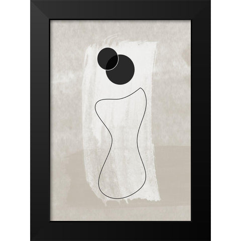 Vase No.1 Black Modern Wood Framed Art Print by Ratcliffe, Tiffany