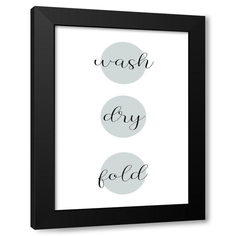 Wash Dry Fold Black Modern Wood Framed Art Print with Double Matting by Mi, Suki