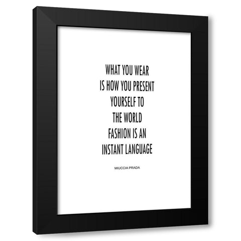 What You Wear Black Modern Wood Framed Art Print with Double Matting by Mi, Suki