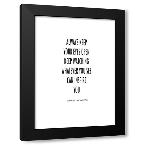 Whatever You See Black Modern Wood Framed Art Print with Double Matting by Mi, Suki
