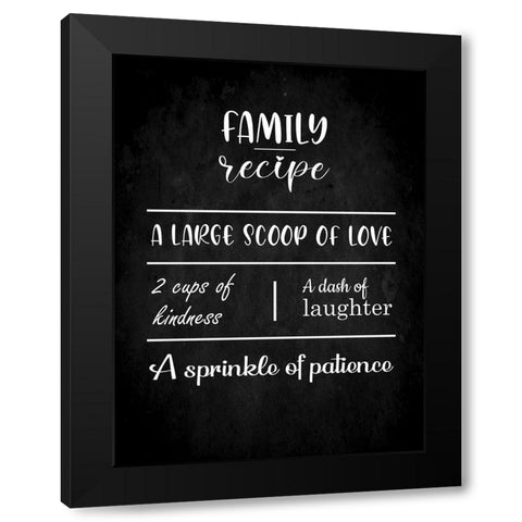 Family Recipe Black Modern Wood Framed Art Print with Double Matting by Mi, Suki