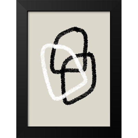 Interlock No.1 Black Modern Wood Framed Art Print by Ratcliffe, Tiffany
