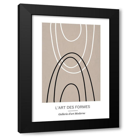 Formes Black Modern Wood Framed Art Print by Ratcliffe, Tiffany