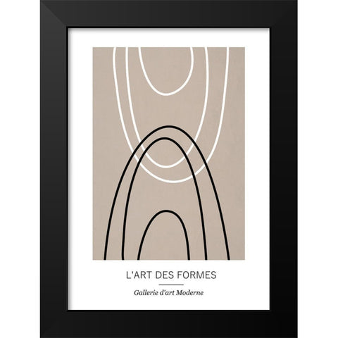 Formes Black Modern Wood Framed Art Print by Ratcliffe, Tiffany