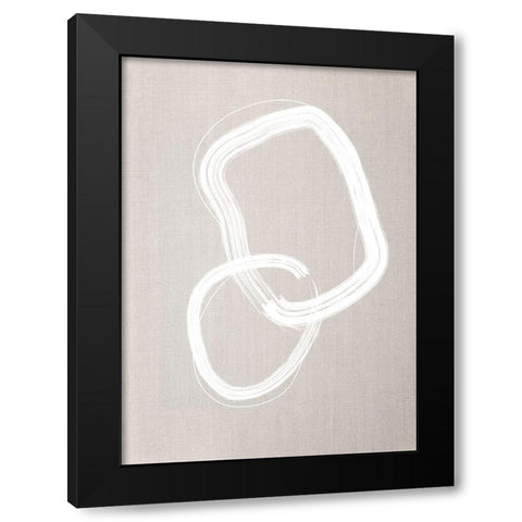 Linen Lines No.2 Black Modern Wood Framed Art Print by Ratcliffe, Tiffany